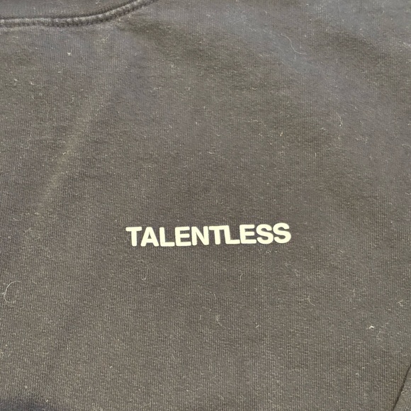 Talentless Unisex Black Crewneck Pullover Sweatshirt Size Medium Pre-Owned - Picture 3 of 4